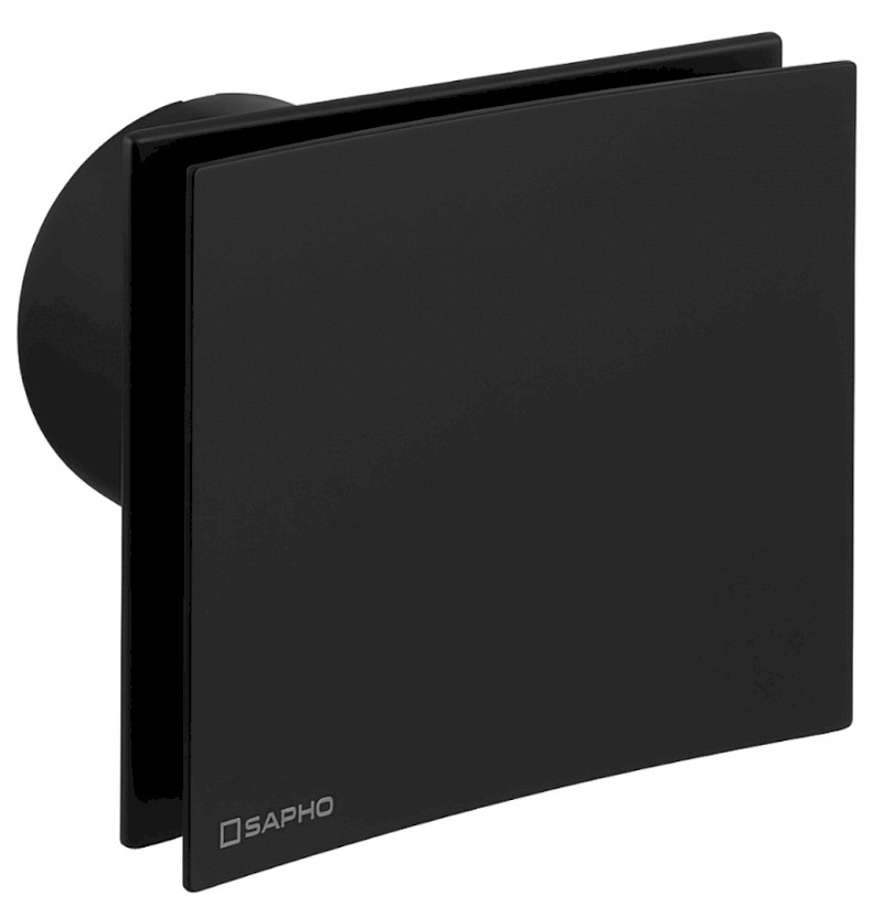 EIRA koupelnový ventilátor axiální s časovačem, 15W, potrubí 100mm, černá EI102B