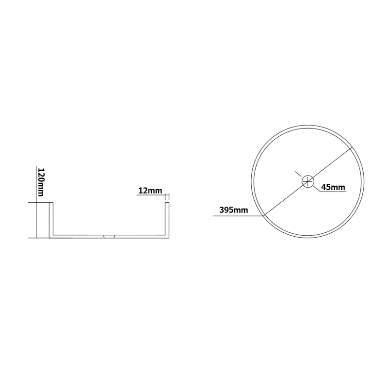 MARAGUA skleněné gravírované umyvadlo na desku Ø 39,5cm, čirá TY214CL