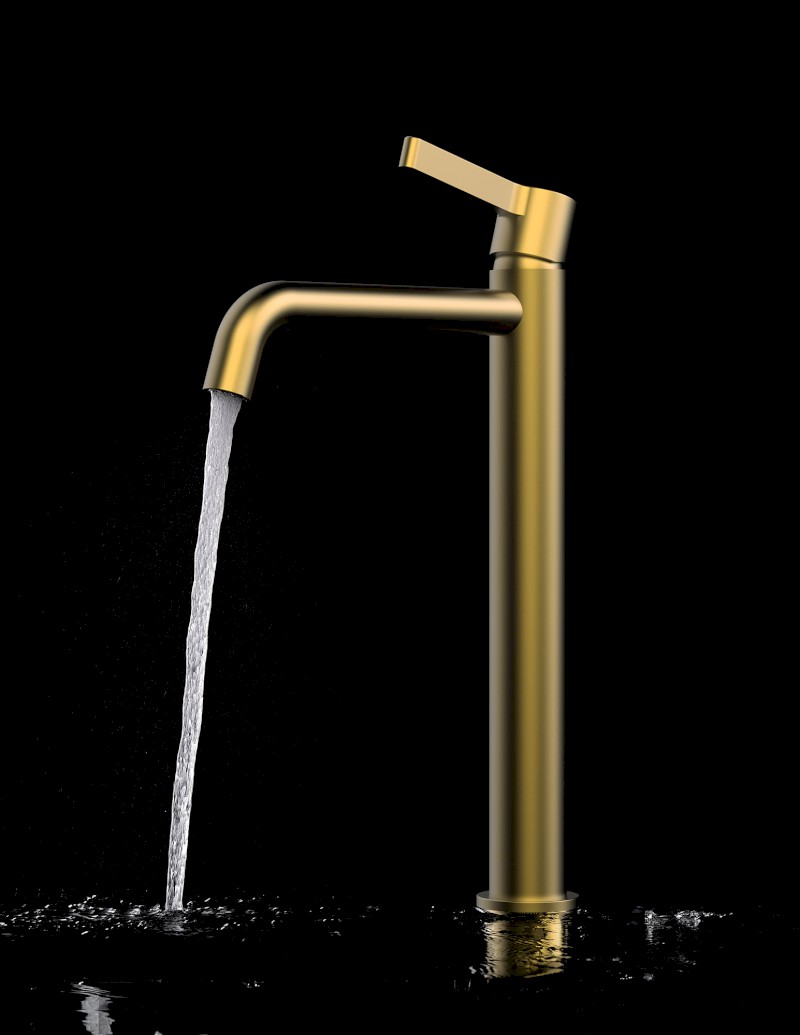 ICONIC stojánková umyvadlová baterie vysoká, zlato mat AF006GB
