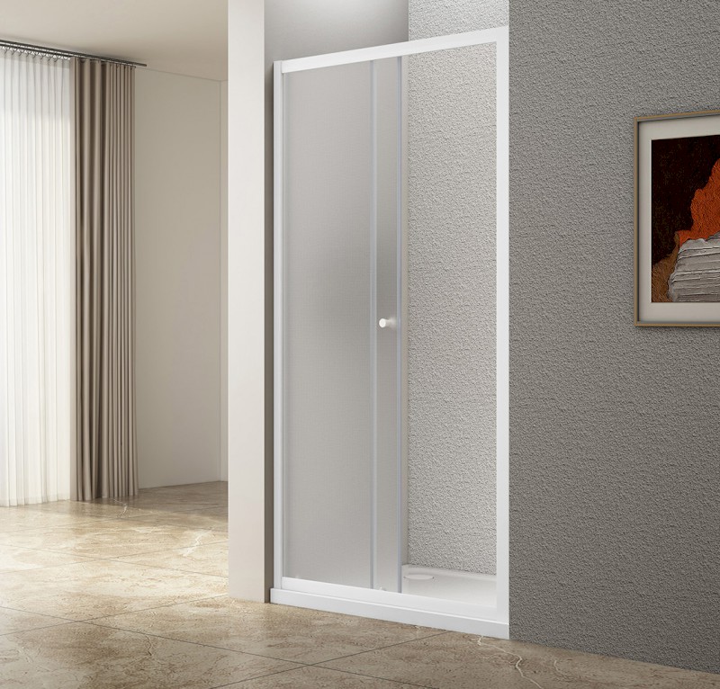 UGGA posuvné sprchové dveře 1000 mm, sklo Brick, bílá AWS100