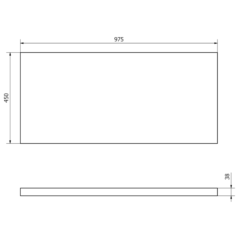 VEGA deska pod umyvadlo 97,5x45cm, dub černý VG600