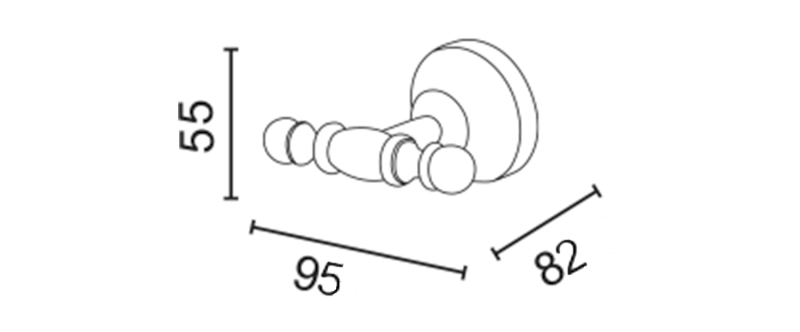 PERLA dvojháček, zlato PE0165