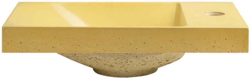 AGOS betonové umývátko 40x22cm, levé/pravé, žlutá pololesk AS40022