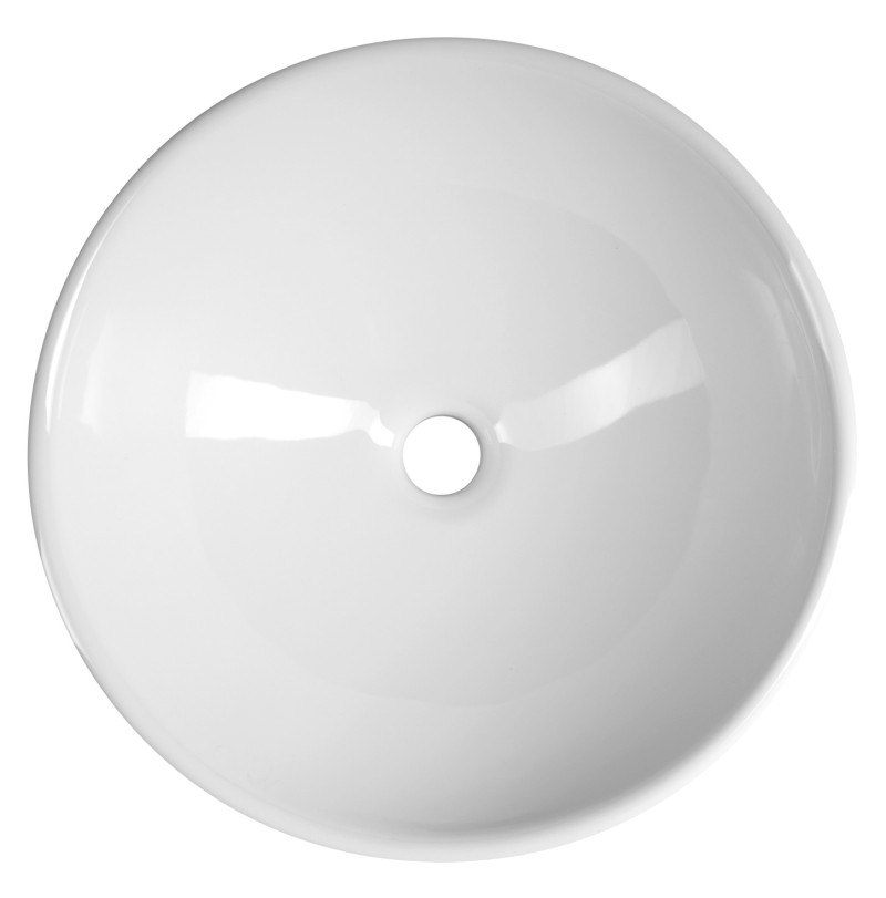 Keramické umyvadlo na desku, Ø 40cm, bílá 40155