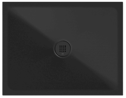 Keramická sprchová vanička, obdélník 90x70x2cm, černá mat 46090726