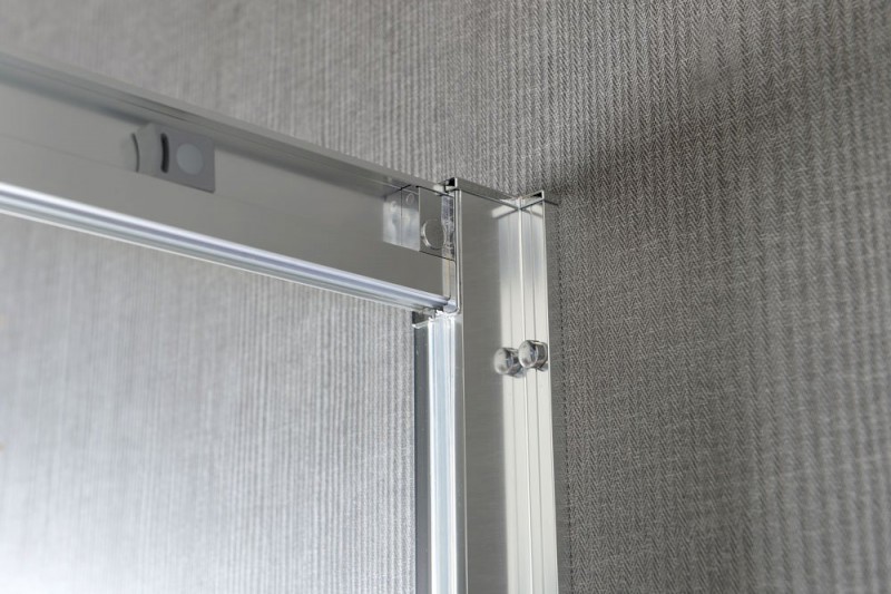 AKCE čtvrtkruhová sprchová zástěna 900x900x1900mm, čiré sklo AG4290