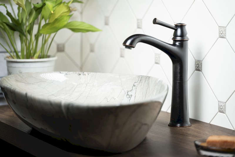 CLASSIC stojánková umyvadlová baterie vysoká, olejem gumovaný bronz AZ006WB