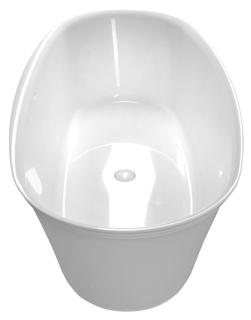 FLORINA volně stojící vana litý mramor, 170x80x61cm, bílá 93858