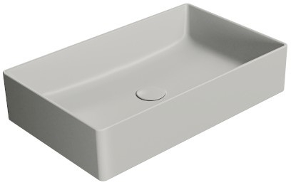 KUBE X keramické umyvadlo na desku, 60x37cm, cenere mat 945317