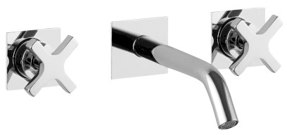 TRAX podomítková tříprvková umyvadlová baterie, chrom 652