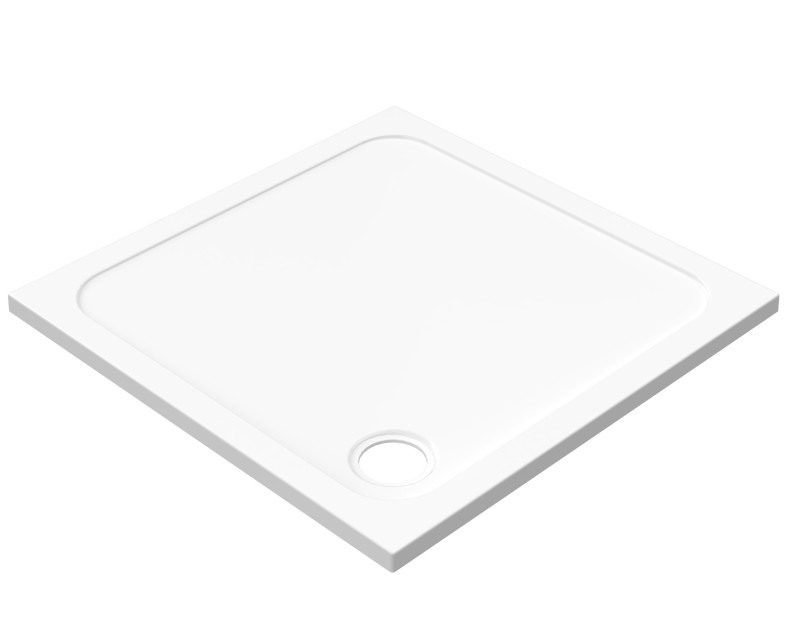 ELZA sprchová vanička z litého mramoru, čtverec 80x80cm, bílá 801.111.4