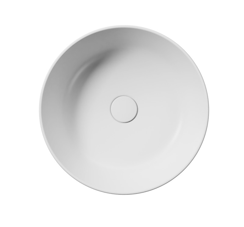 KUBE X keramické umyvadlo na desku, průměr 45cm, bílá mat 942709