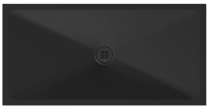 Keramická sprchová vanička, obdélník 140x70x2cm, černá mat 46140726