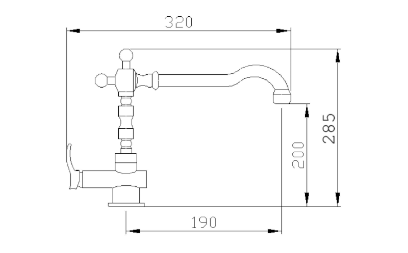 KIRKÉ stojánková dřezová baterie, zlato KI14Z