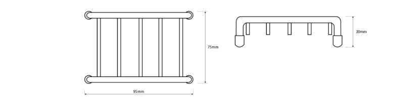 SMART mýdlenka na postavení, drátěná, chrom XJ801