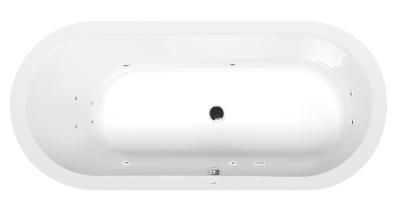 ASTRA O hydromasážní vana, 165x75x48cm, Active Hydro, chrom 35611.1010