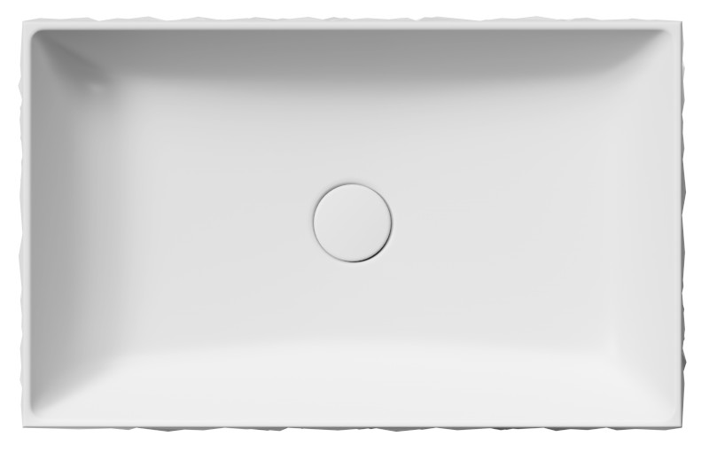 KUBE X DIAMANT keramické umyvadlo na desku, 60x37cm, bílá mat 944109