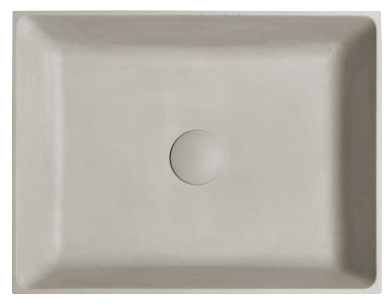 FORMIGO betonové umyvadlo na desku, 47,5x36,5cm, písková mat FG114