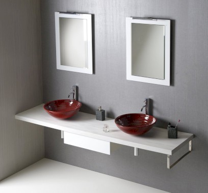 AVICE deska pod umyvadlo 210x50cm, tl.5cm, dub starobílý AV215