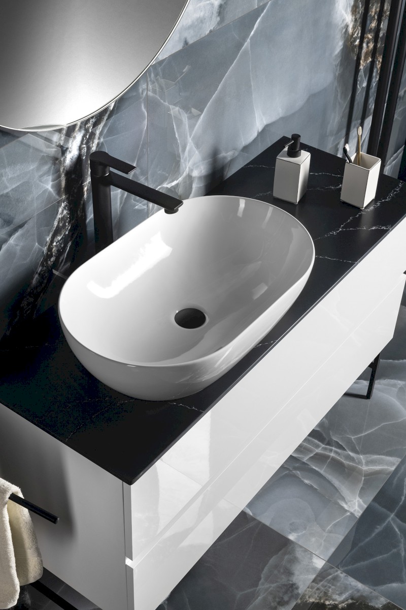 PURA keramické umyvadlo na desku 60x37cm, bílá ExtraGlaze 883411