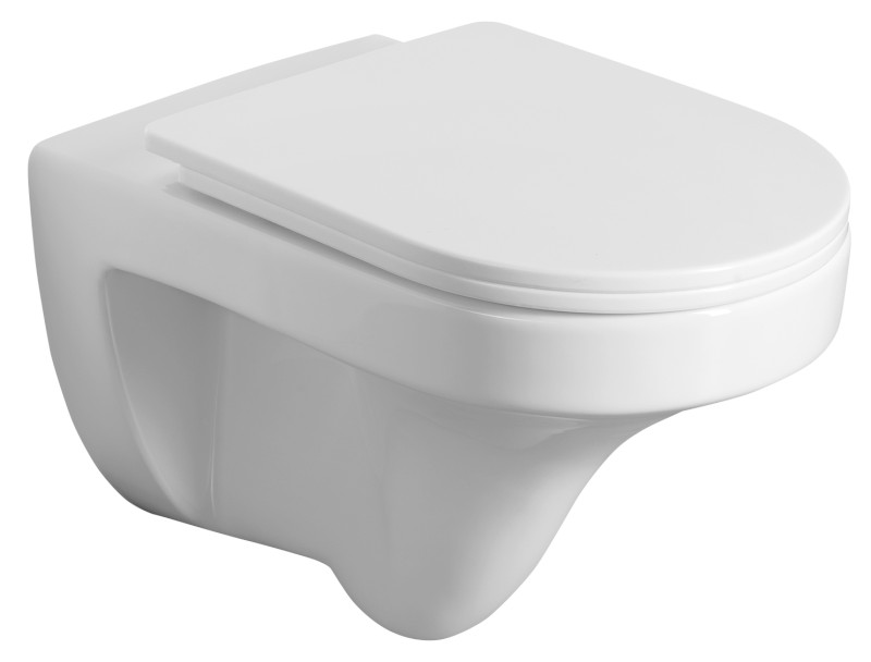 DENICA závěsná WC mísa, Vortex Rimless, 36x52cm, bílá PS8512