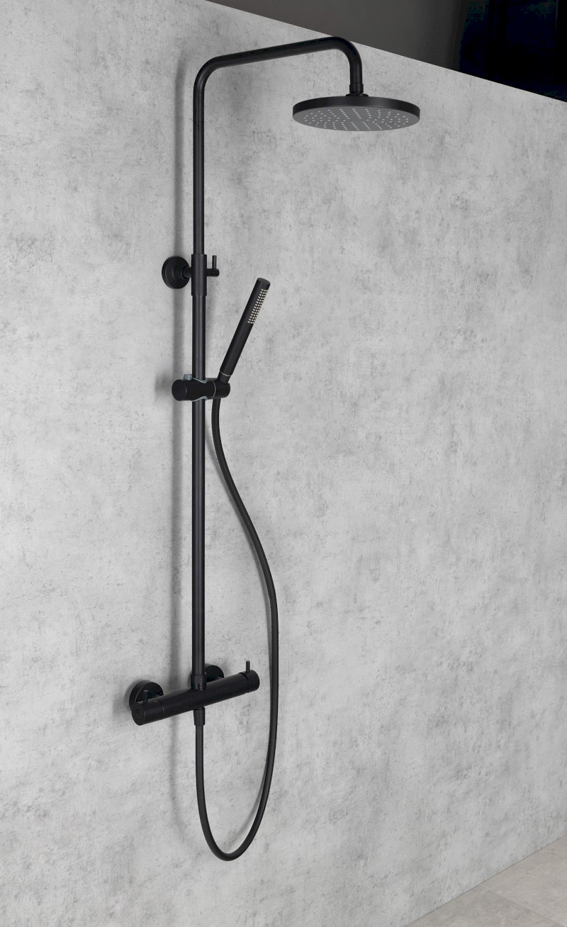 MIA sprchový sloup s pákovou baterií, černá mat MA139B