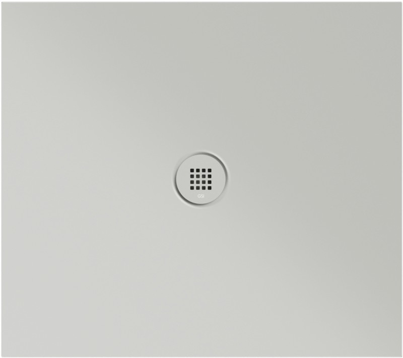 Keramická sprchová vanička, obdélník 90x80x2cm, cenere mat 46090817