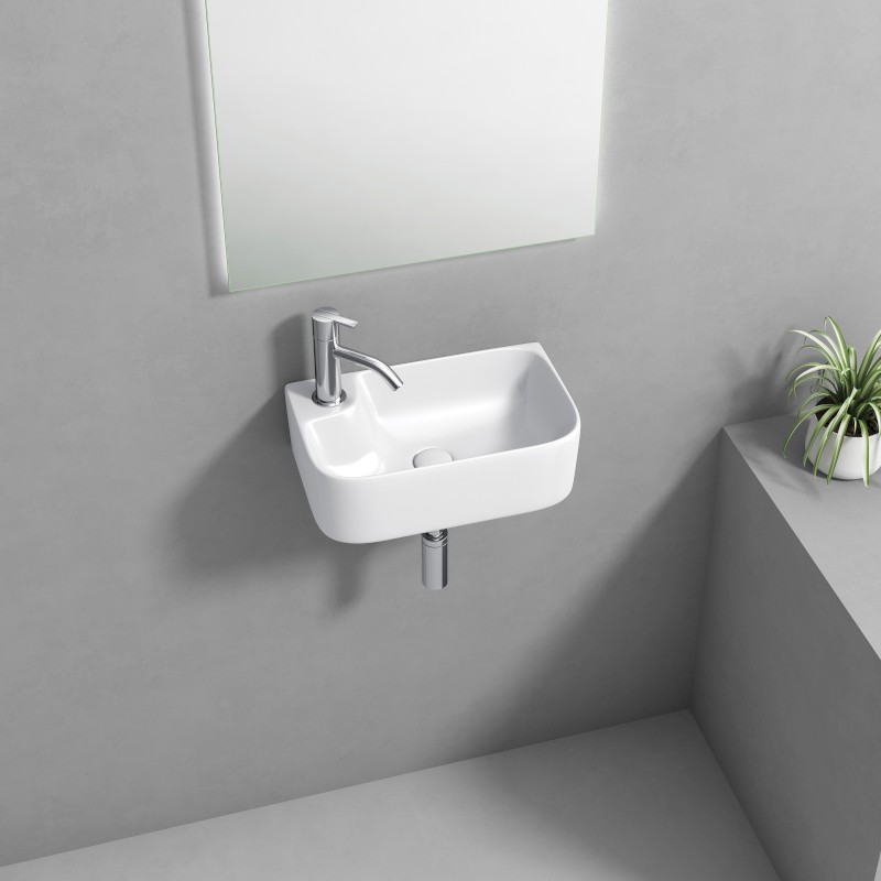 BELLE keramické umývátko 36x22cm, bílá NP365