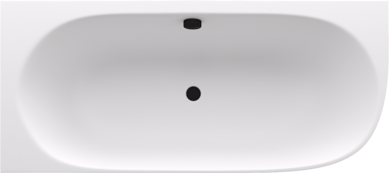 SUSSI L rohová stojící vana litý mramor 160x70x49,5cm, bílá mat 90191LMAT