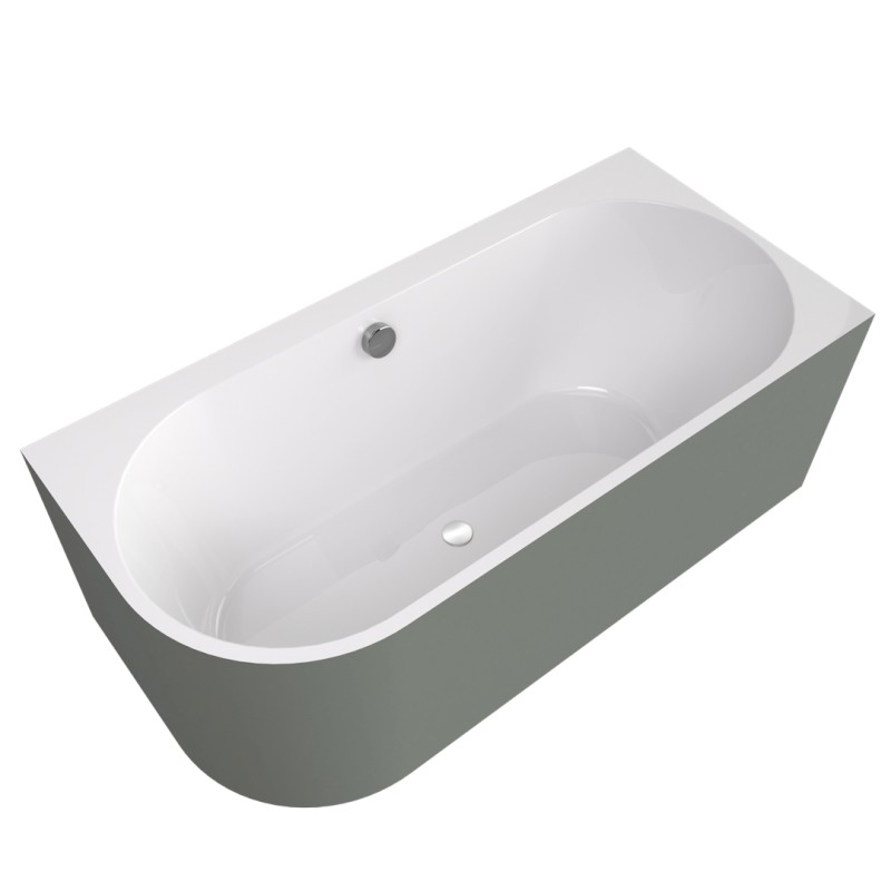 ASTRA R MONOLITH asymetrická vana 160x75x60cm, bílá/verde 34611M.44