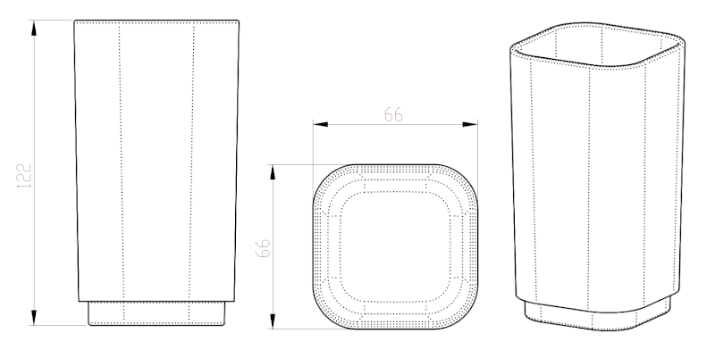 SEVENTY sklenka na postavení, tortora 639852