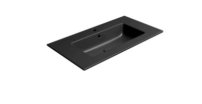 PURA keramické umyvadlo Slim 82x46cm, černá mat 8885126