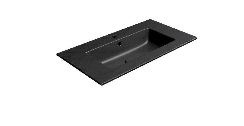 PURA keramické umyvadlo Slim 82x46cm, černá mat 8885126