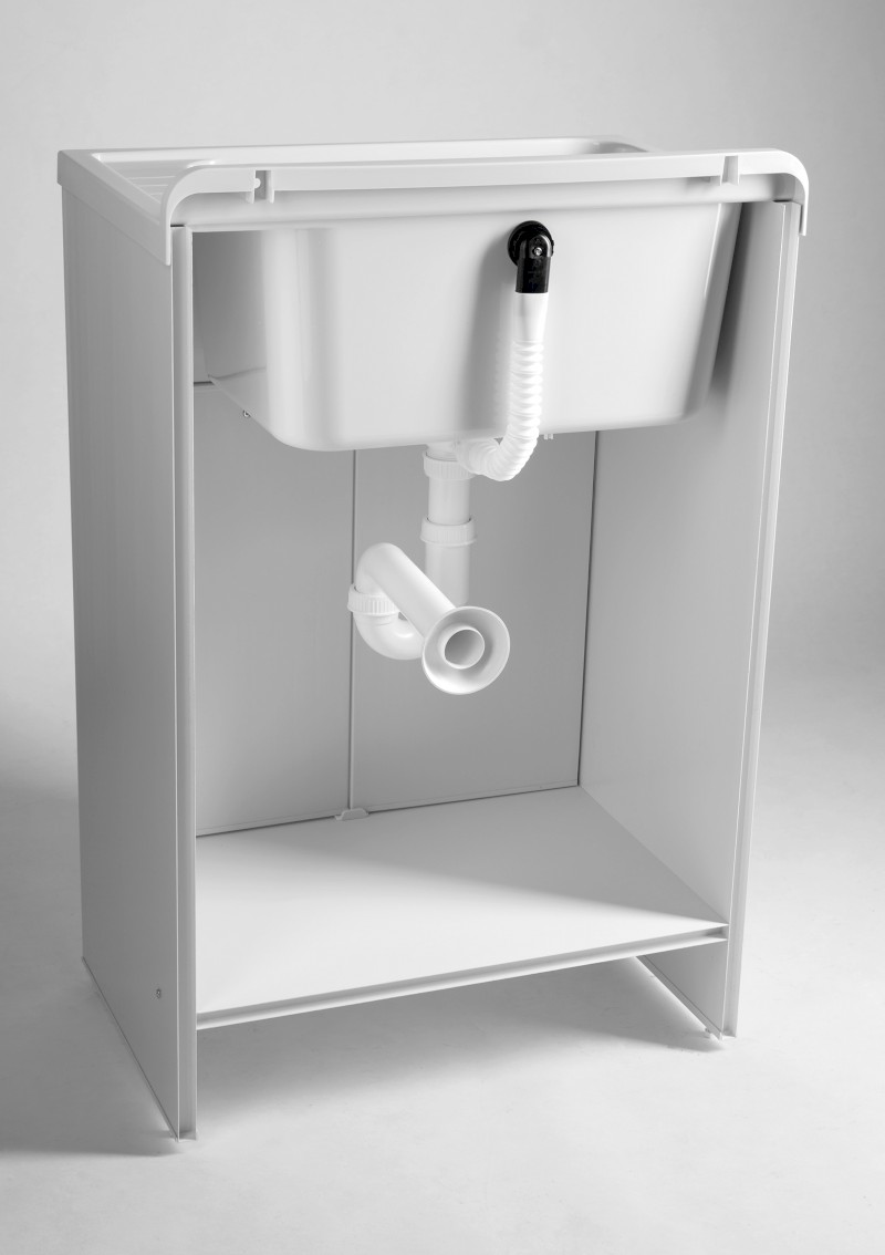 Skříňka pod výlevku 58,2x78x38,3cm, plast, bílá PI28038