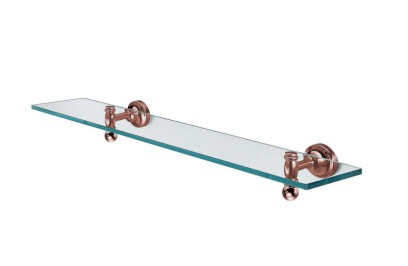 PERLA skleněná police, růžové zlato PE0187