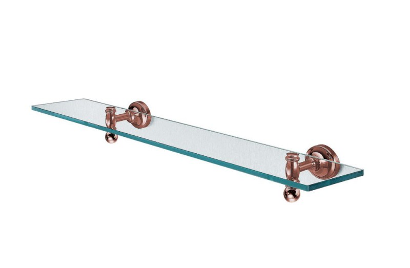 PERLA skleněná police, růžové zlato PE0187