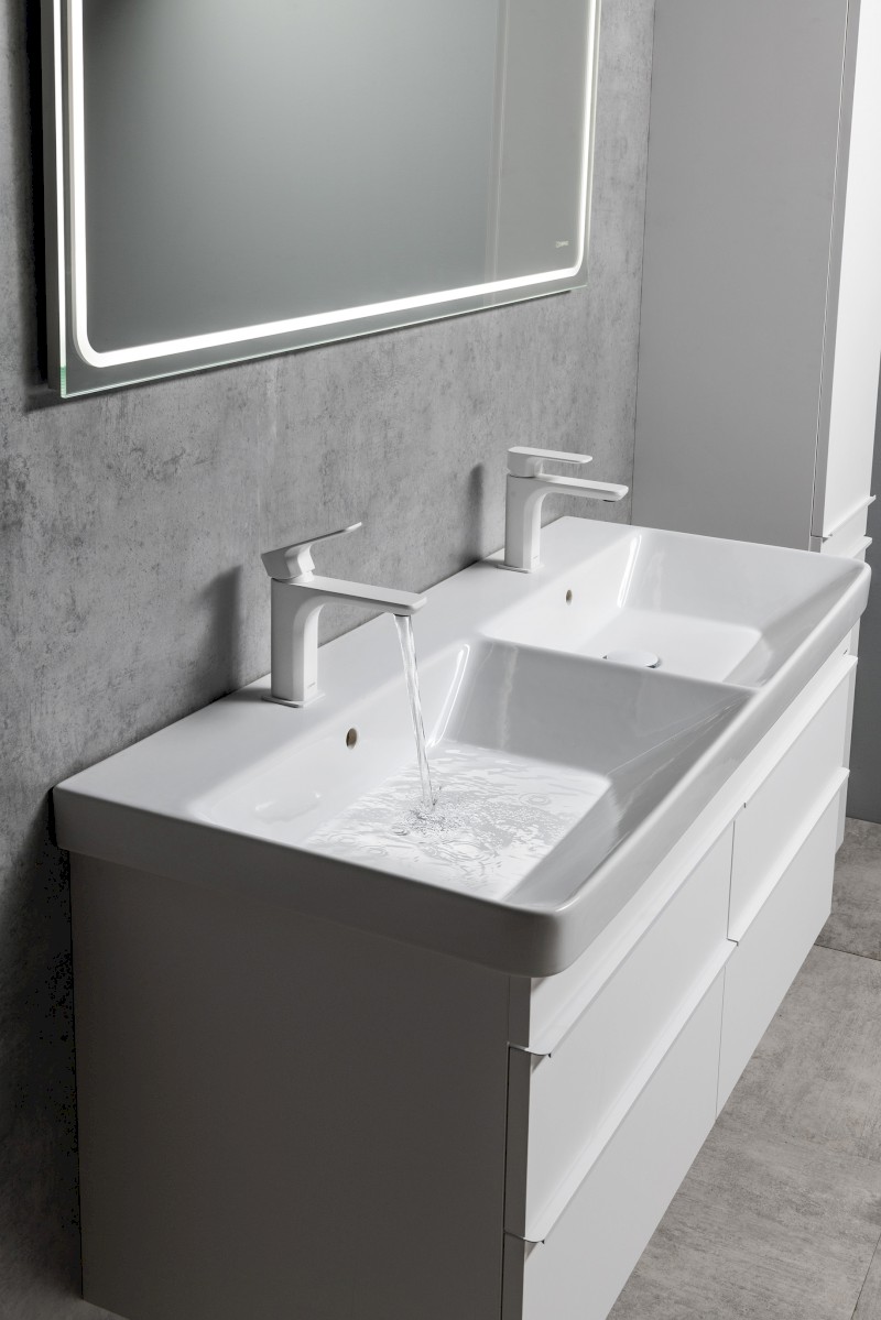 SPY stojánková umyvadlová baterie, bílá mat PY02/14