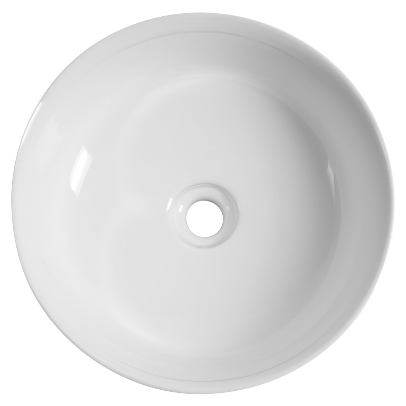 ALETTE keramické umyvadlo na desku, vysoké, Ø 41cm, bílá AR459