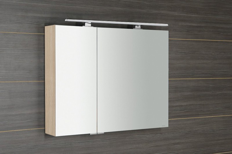 MIRRÓ galerka s LED osvětlením, 90x70x16cm, jilm bardini MC090-0013