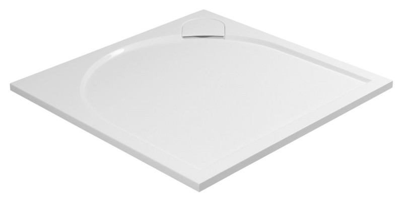 LARCA sprchová vanička z litého mramoru, čtverec 80x80cm, bílá PL008