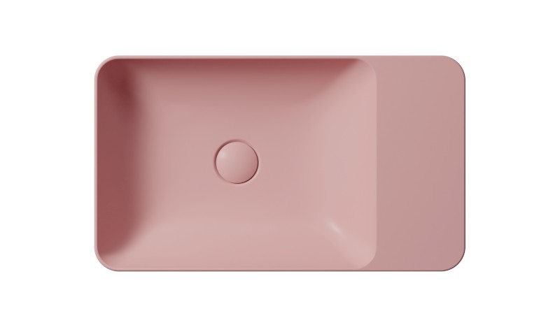 MODO keramické umyvadlo na desku 60x35cm, bez otvoru, blush mat 9883024
