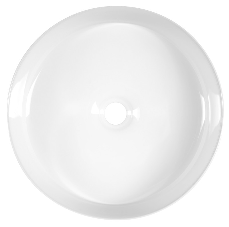 FIASTRA keramické umyvadlo na desku, Ø 40cm, bílá FT801