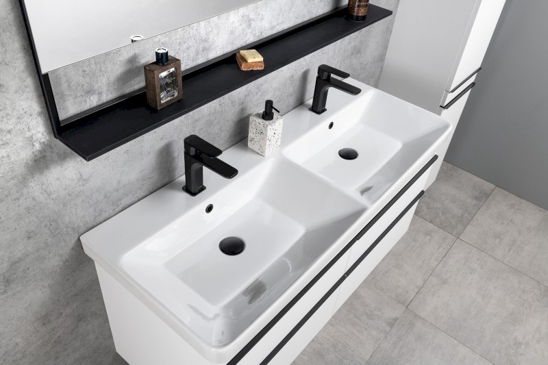 SPY stojánková umyvadlová baterie, černá mat PY02/15