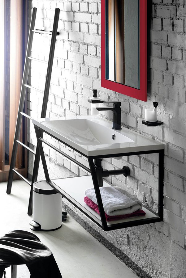 SKA konzole s policí 600x400x460mm, černá mat SKA101