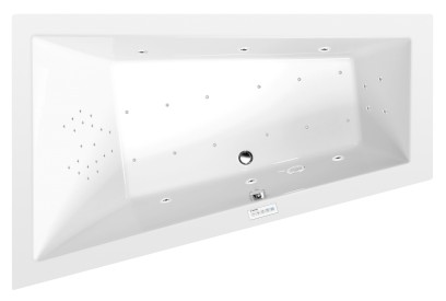 TRIANGL L hydromasážní vana, 180x120x50cm, Highline Hydro-Air, chrom 19611.6010