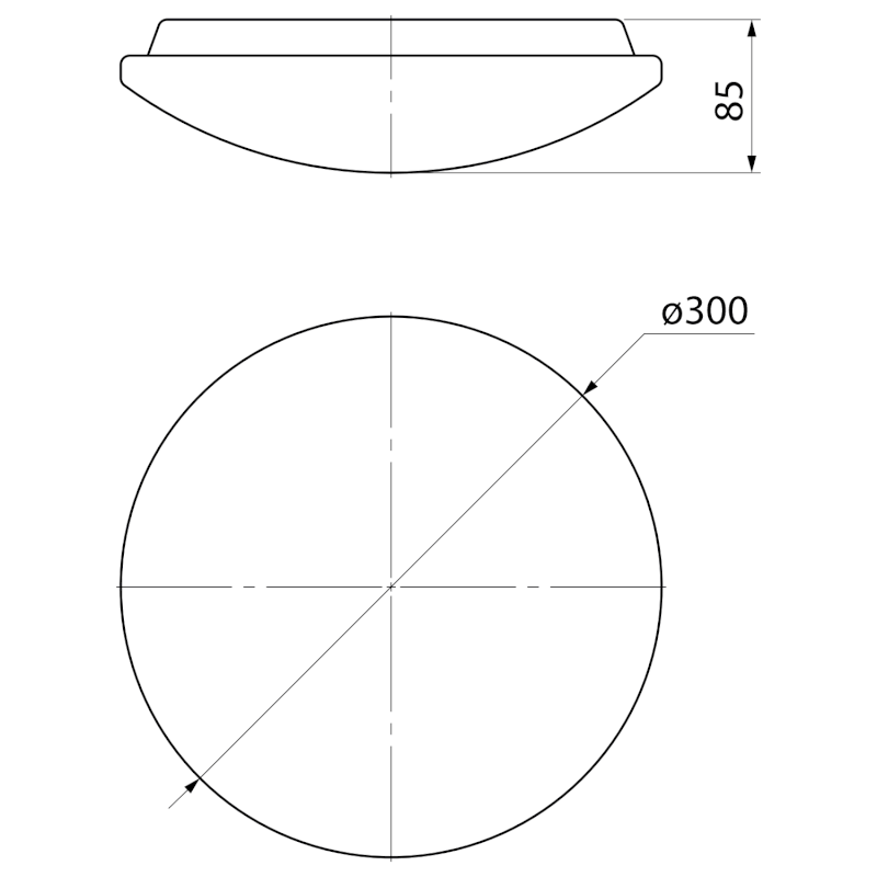 ORBIS koupelnové stropní svítidlo, ø 300mm, senzor, OSRAM, 1600lm, 15,5W, IP44 AC36060022M