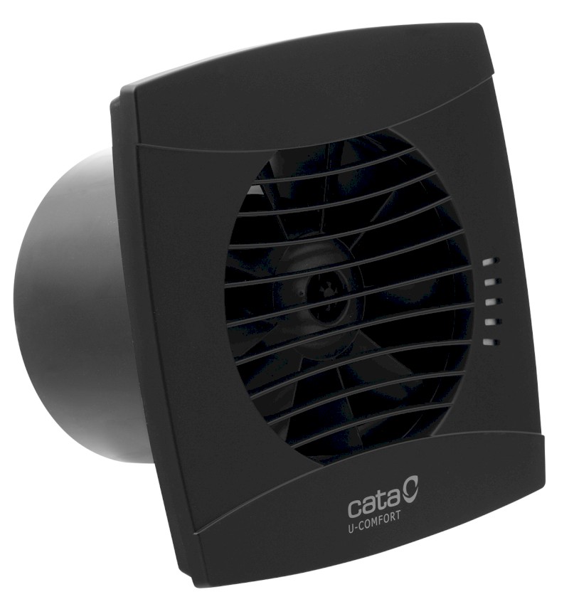 UC-12 TH koupelnový ventilátor axiální s automatem, 12W, potrubí 120mm, černá 01302200