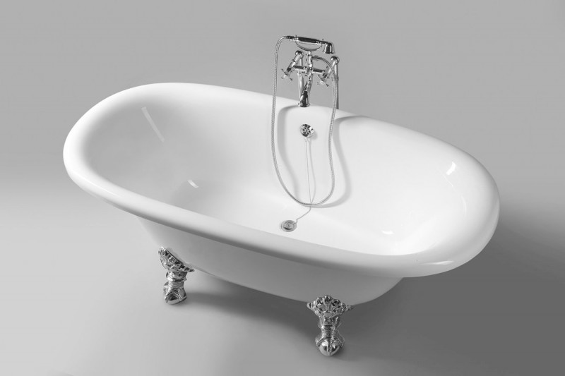 REGATA volně stojící vana 175x85x61cm, nohy chrom mat, bílá 10231