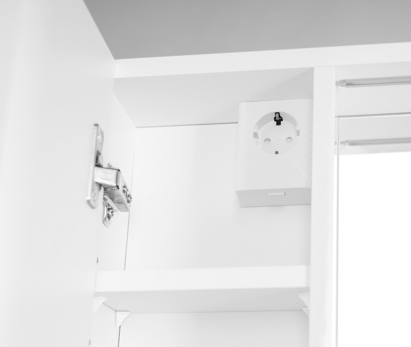 ZOJA/KERAMIA FRESH STRIP galerka s LED osvětlením, 60x60x14cm, levá, bílá 45021S