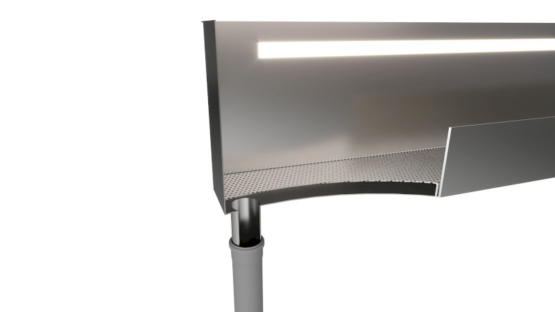 NIX nerezová vanová kapsa, 183cm, instalace do niky 72453